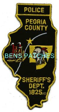 ILLINOIS,A,PEORIA COUNTY SHERIFF POLICE 1 STATE SHAPED_wm